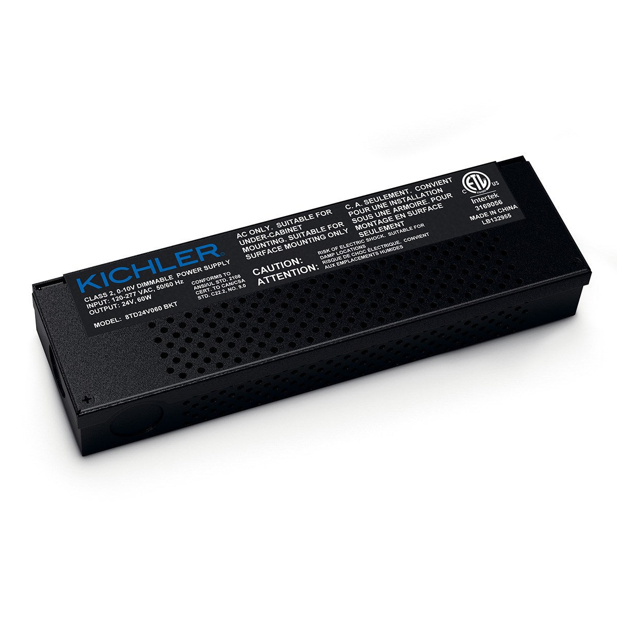 Kichler - 8TD24V060BKT - LED Driver - Led Power Supply 24V - Textured Black