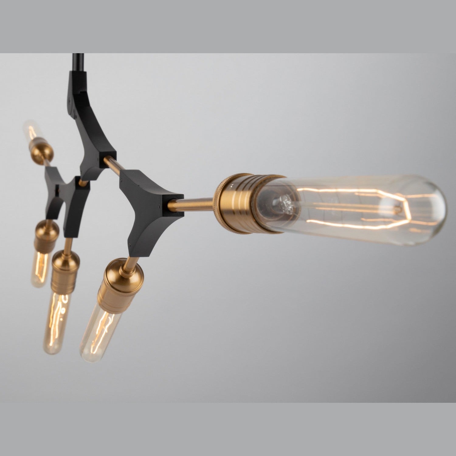Artcraft - AC11535 - Five Light Chandelier - Filiali - Black & Harvest Brass