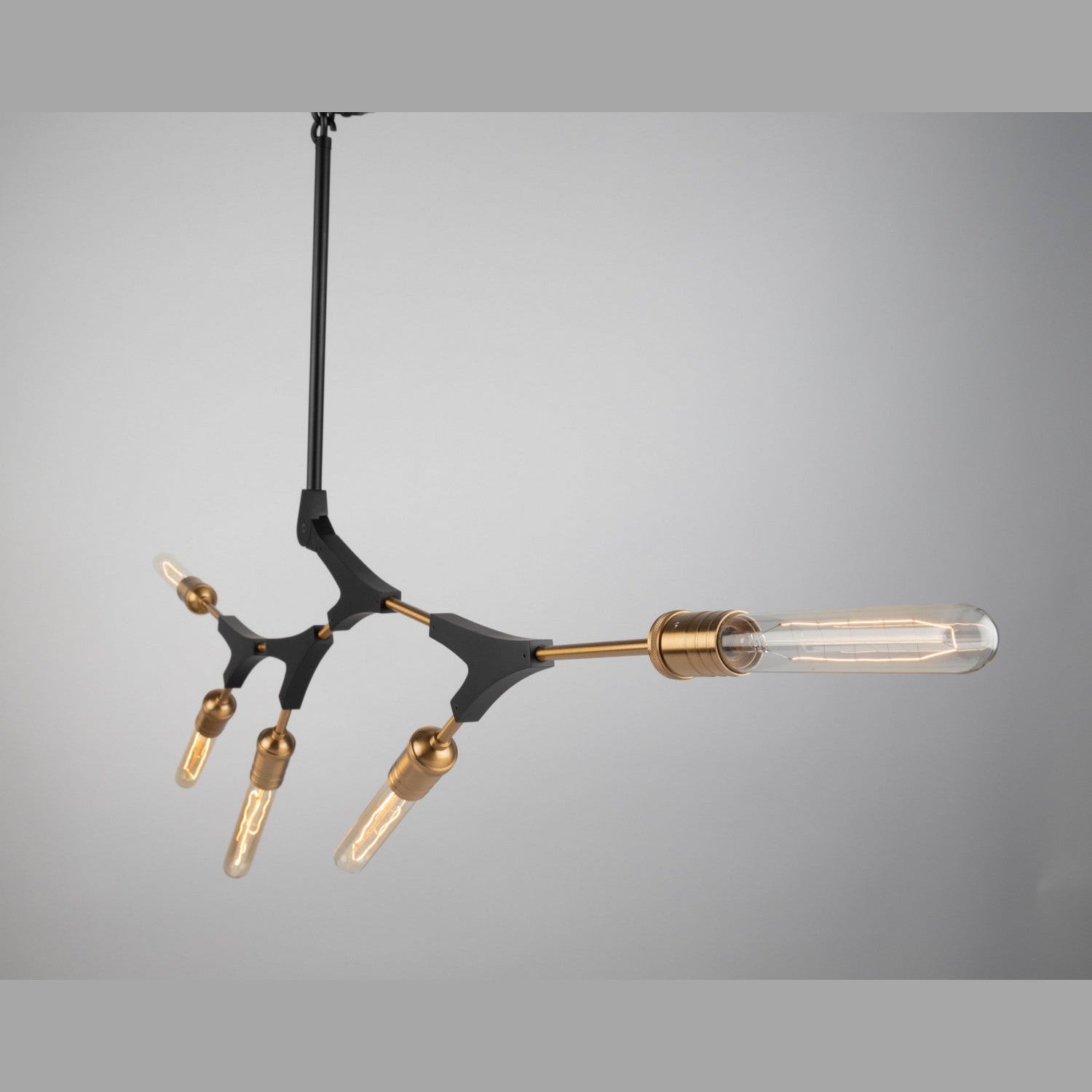Artcraft - AC11535 - Five Light Chandelier - Filiali - Black & Harvest Brass