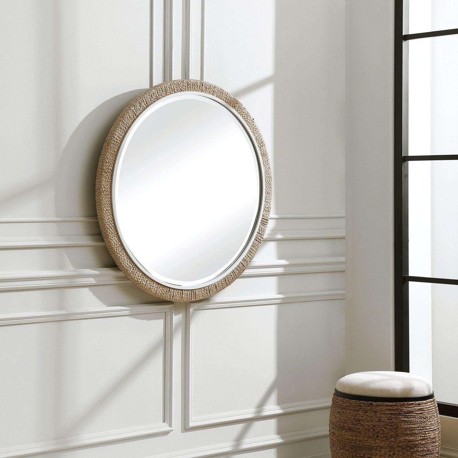 Uttermost - 09668 - Mirror - Carbet - Banana Leaf And Matte White