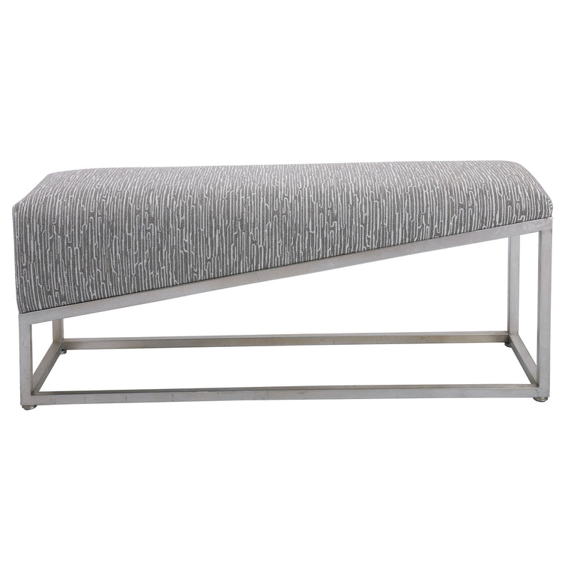 Uttermost - 23565 - Bench - Uphill Climb - Brushed Silver Leaf