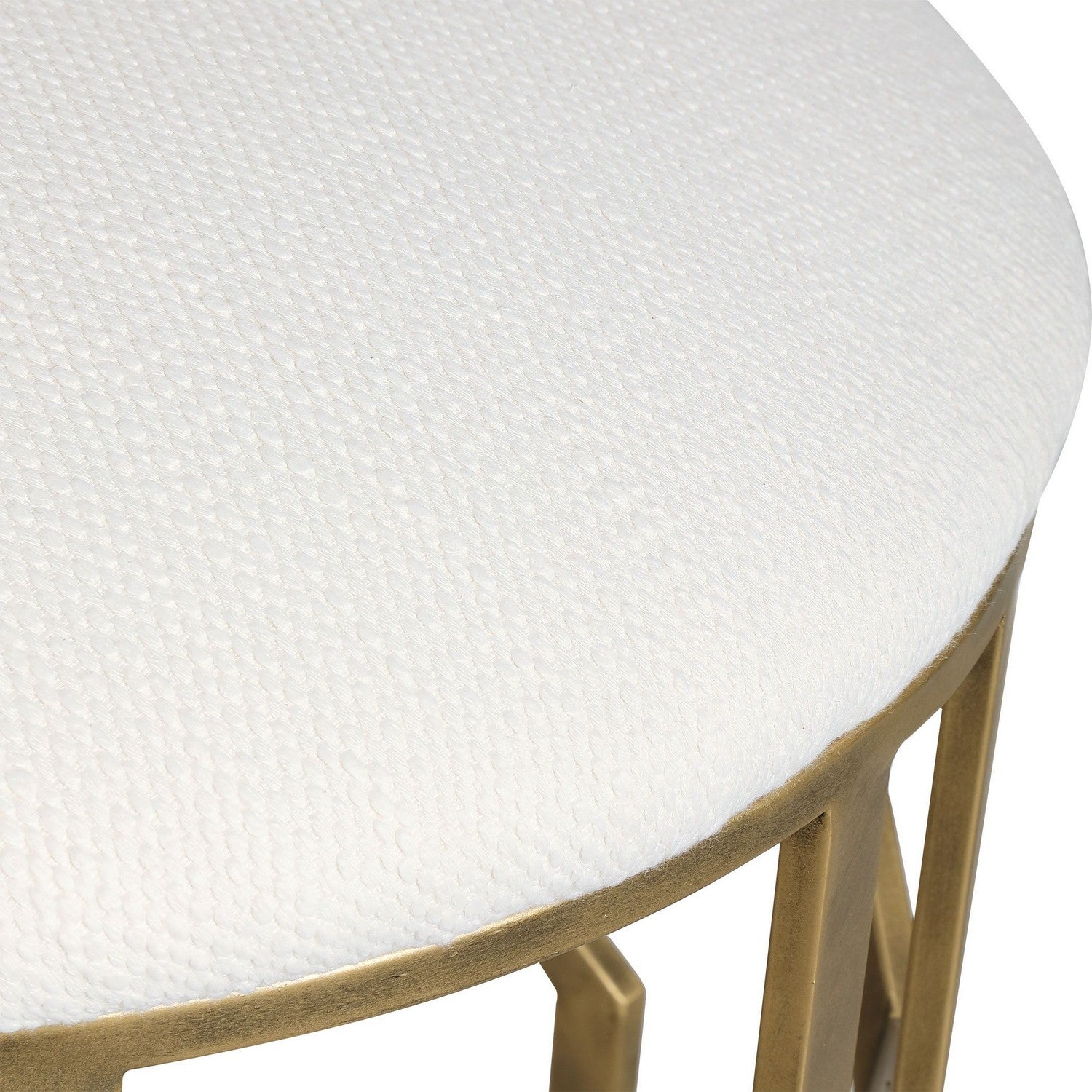 Uttermost - 23579 - Accent Stool - Trellis - Antique Brushed Brass