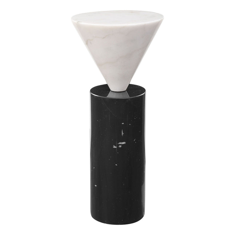 Uttermost - 24976 - Drink Table - Top Hat - Black And White