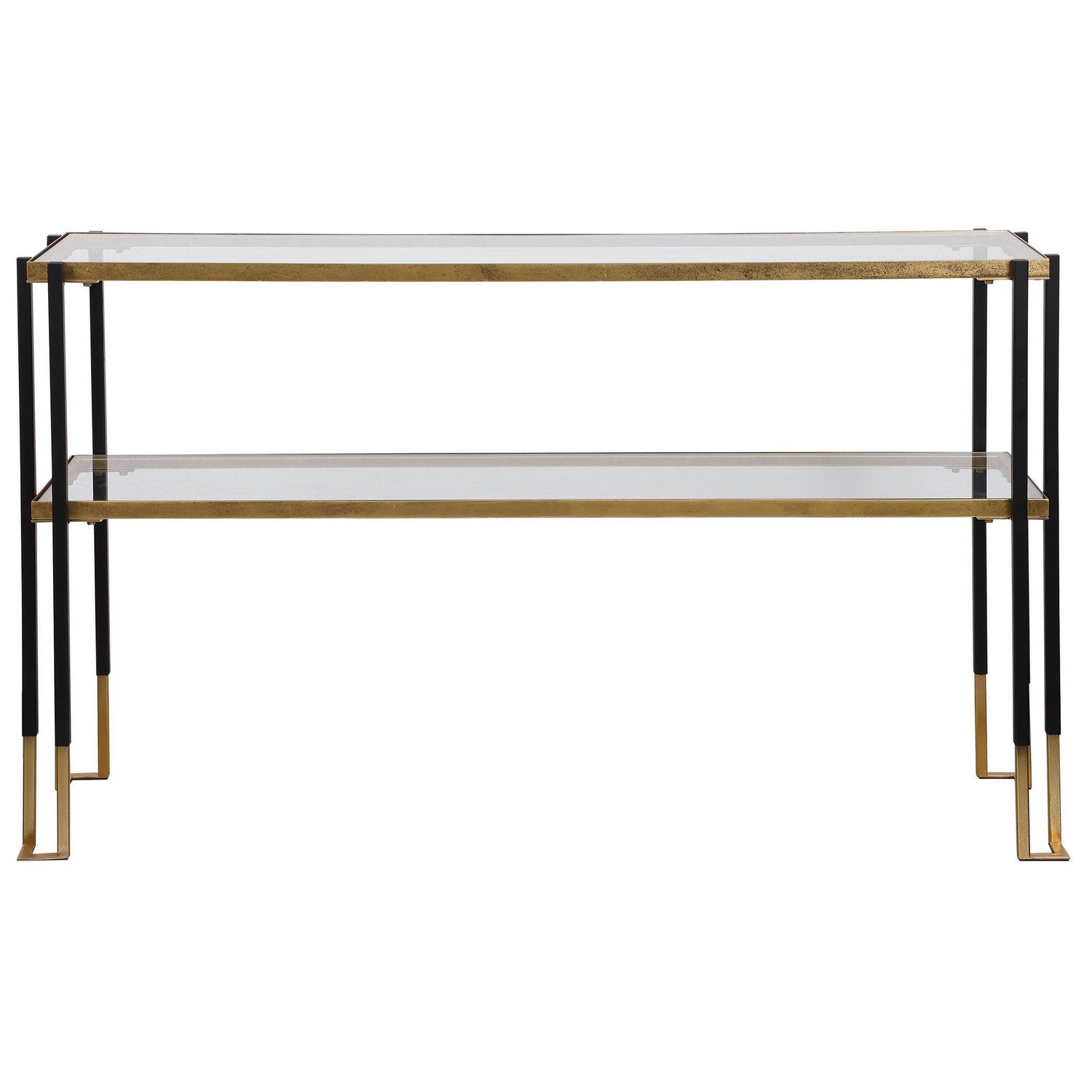 Uttermost - 24978 - Console Table - Kentmore - Matte Black And Brushed Gold