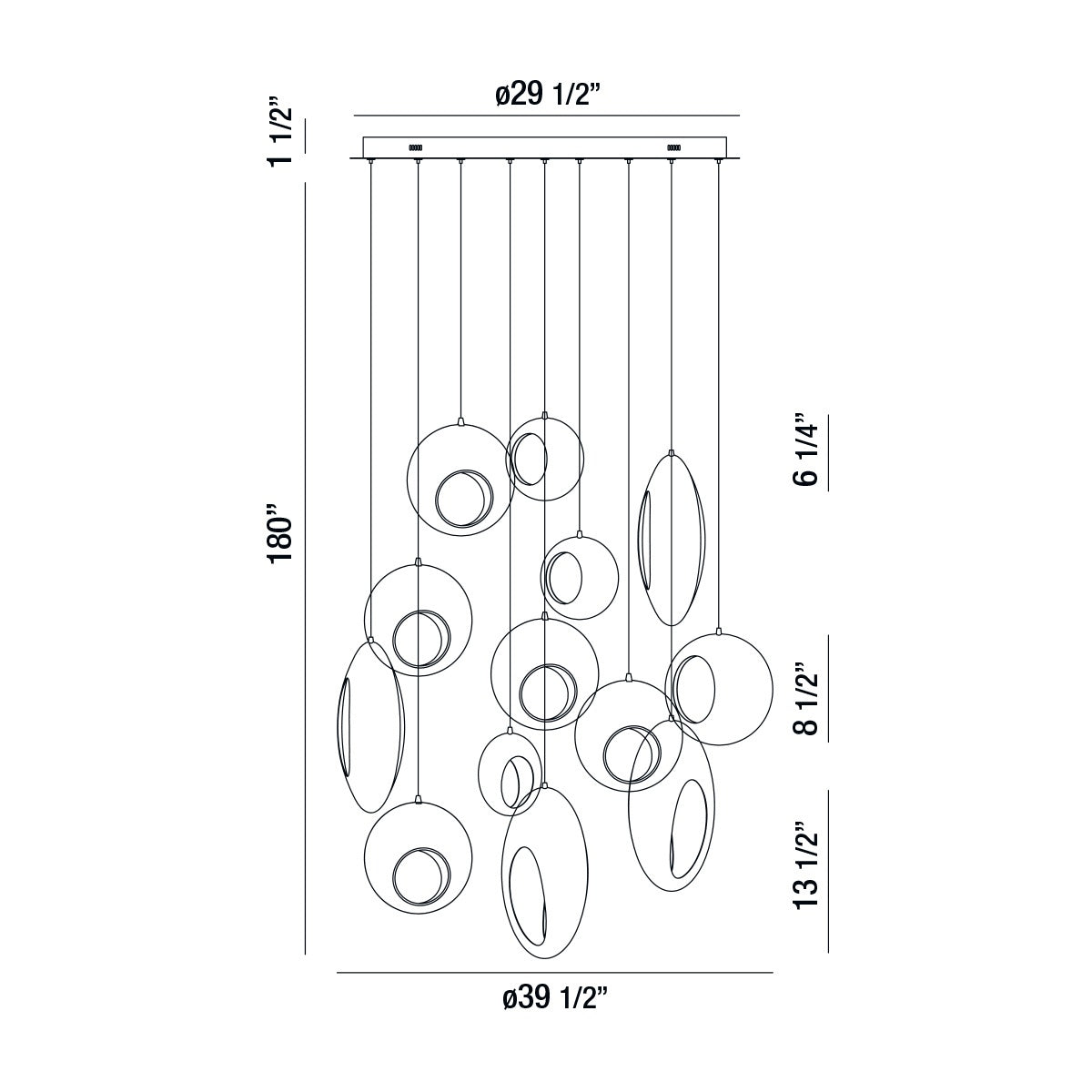 Eurofase - 35910-015 - LED Chandelier - Arlington - Chrome Black