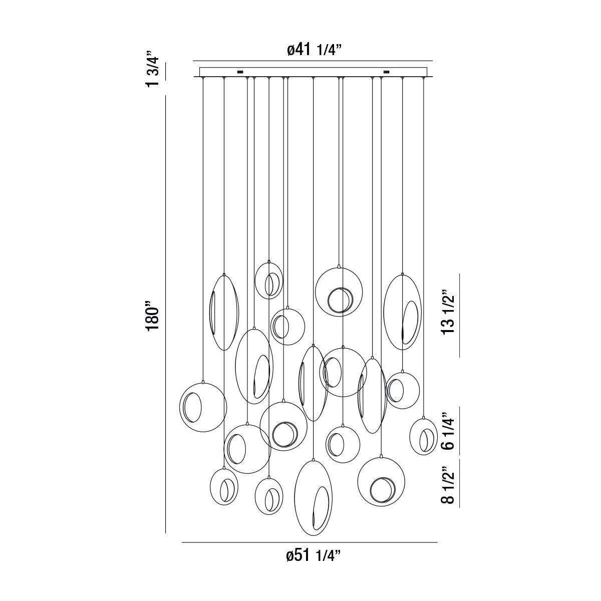 Eurofase - 35911-012 - LED Chandelier - Arlington - Chrome Black