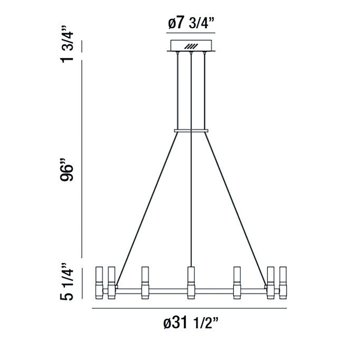 Eurofase - 37043-018 - LED Chandelier - Albany - Brass-Black