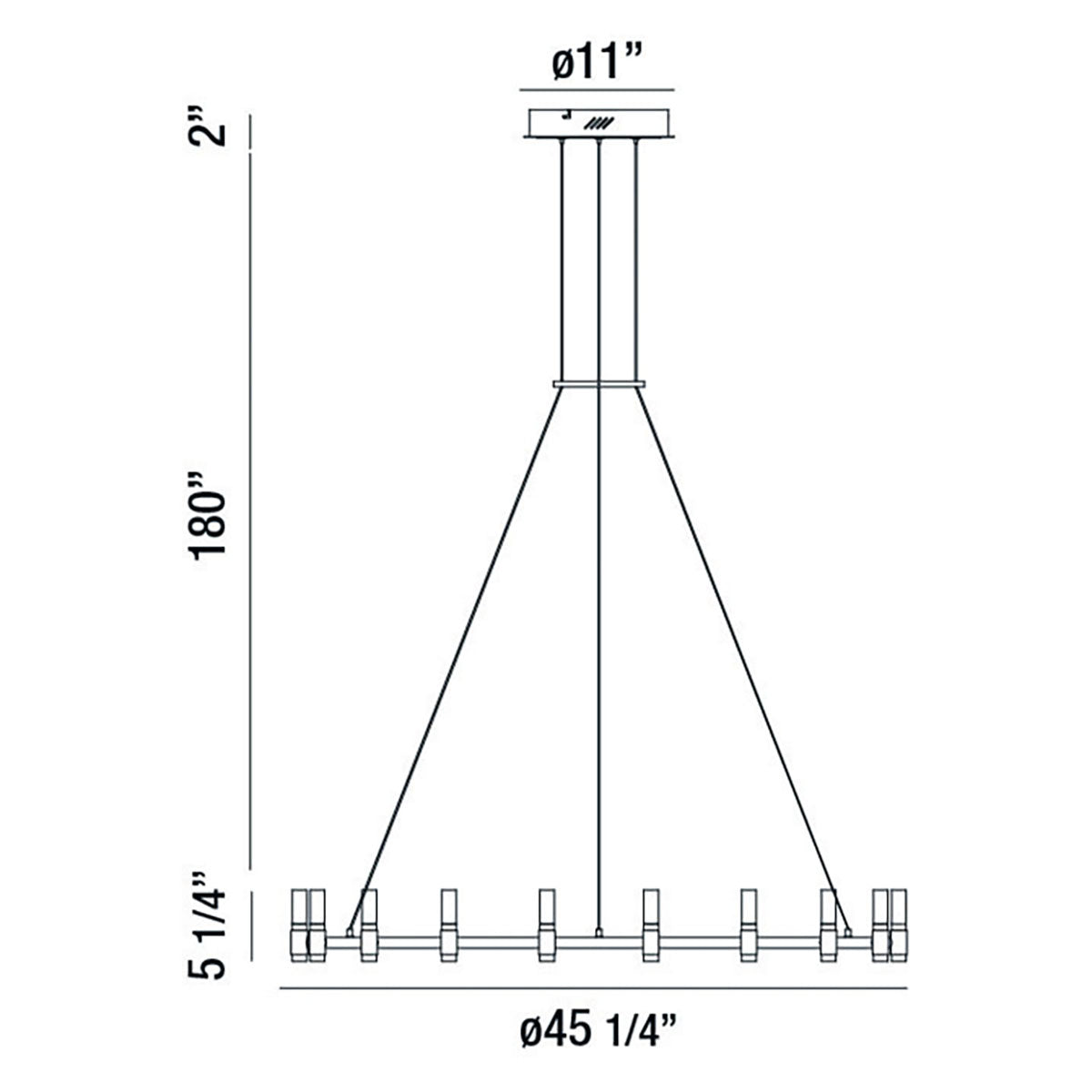 Eurofase - 37044-015 - LED Chandelier - Albany - Brass-Black