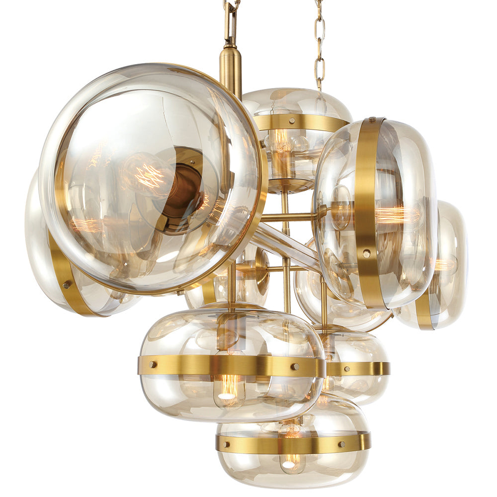 Eurofase - 37089-016 - Ten Light Chandelier - Nottingham - Brass