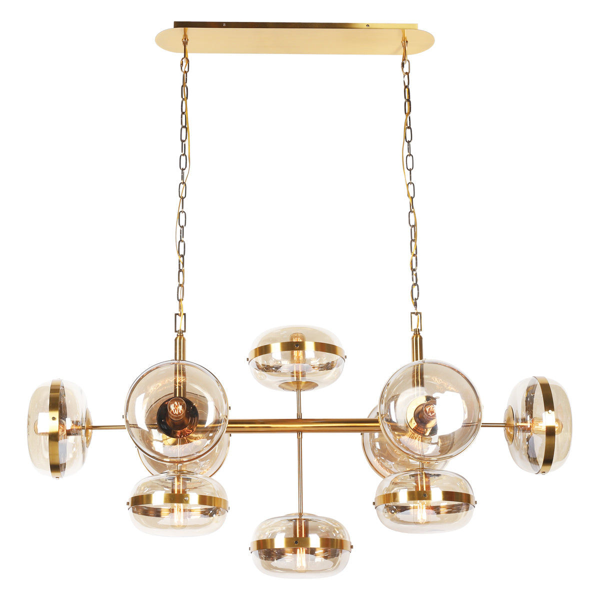 Eurofase - 37089-016 - Ten Light Chandelier - Nottingham - Brass