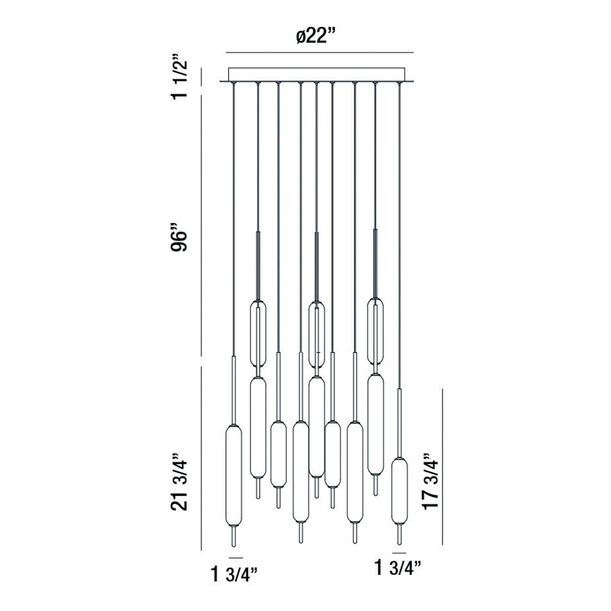 Eurofase - 37235-031 - LED Chandelier - Cumberland - Mix