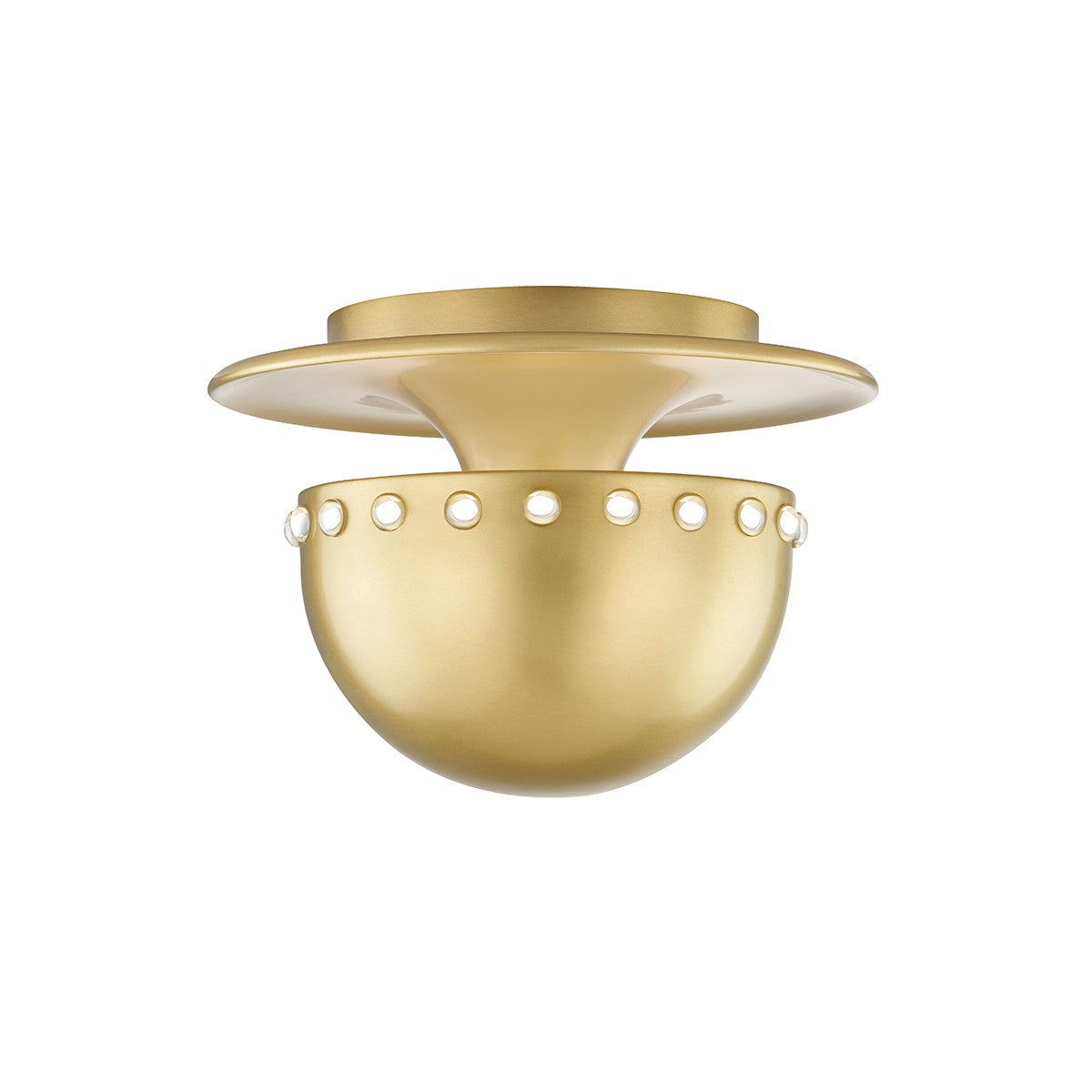 Hudson Valley - 2809-AGB - One Light Semi Flush Mount - Nash - Aged Brass