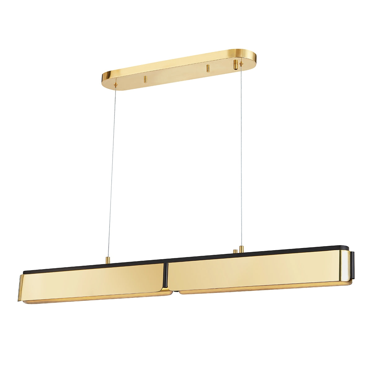 Hudson Valley - 2948-AGB/BK - LED Island Pendant - Tribeca - Aged Brass/Black