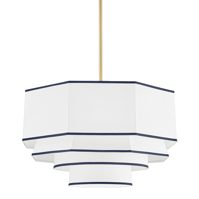 Hudson Valley - 3226-AGB - Four Light Chandelier - Riverdale - Aged Brass