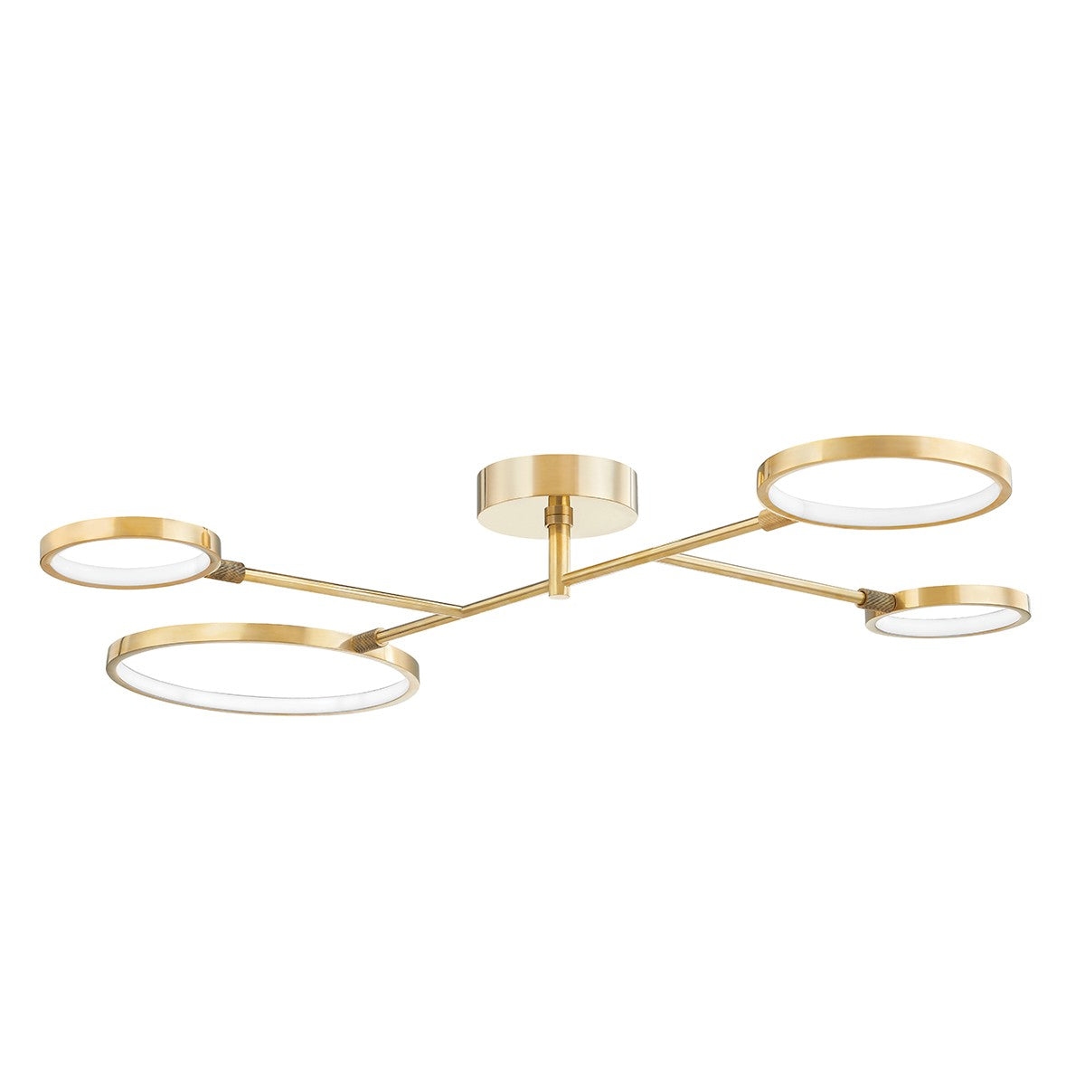Hudson Valley - 4104-AGB - LED Semi Flush Mount - Saturn - Aged Brass