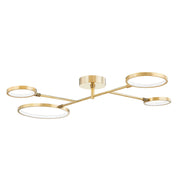 Hudson Valley - 4104-AGB - LED Semi Flush Mount - Saturn - Aged Brass