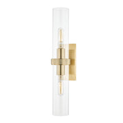 Hudson Valley - 5302-AGB - Two Light Wall Sconce - Briggs - Aged Brass