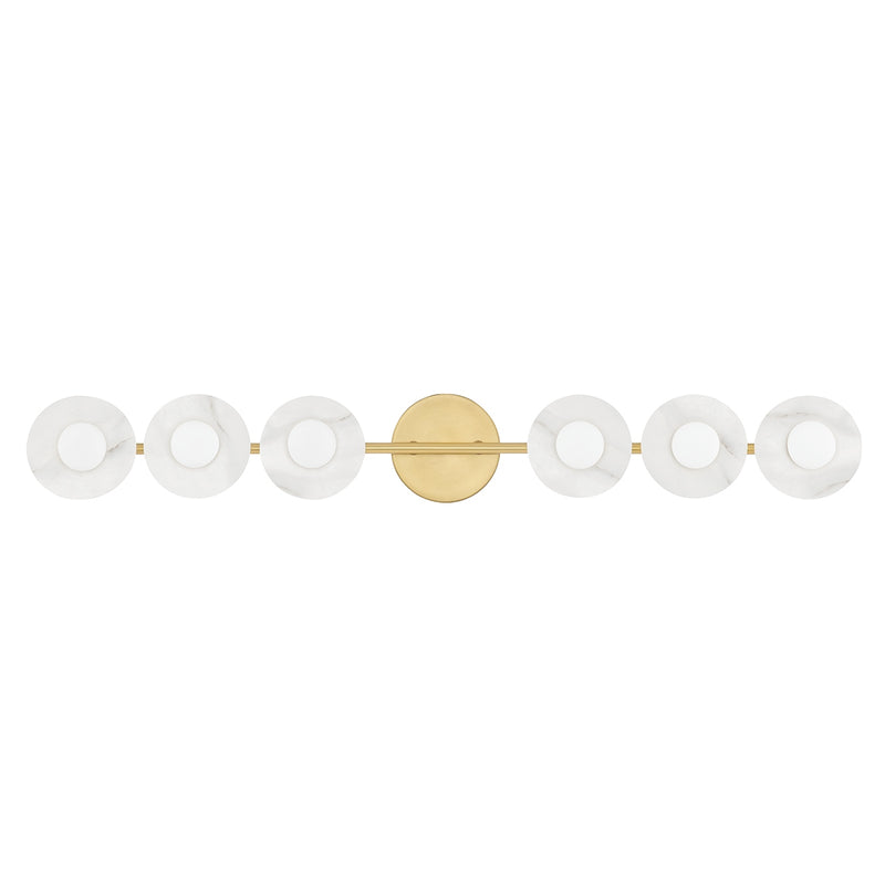 Hudson Valley - 9206-AGB - Six Light Bath Bracket - Elmont - Aged Brass
