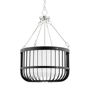 Hudson Valley - BKO303-PN/BK - Four Light Lantern - Landon - Polished Nickel/Black