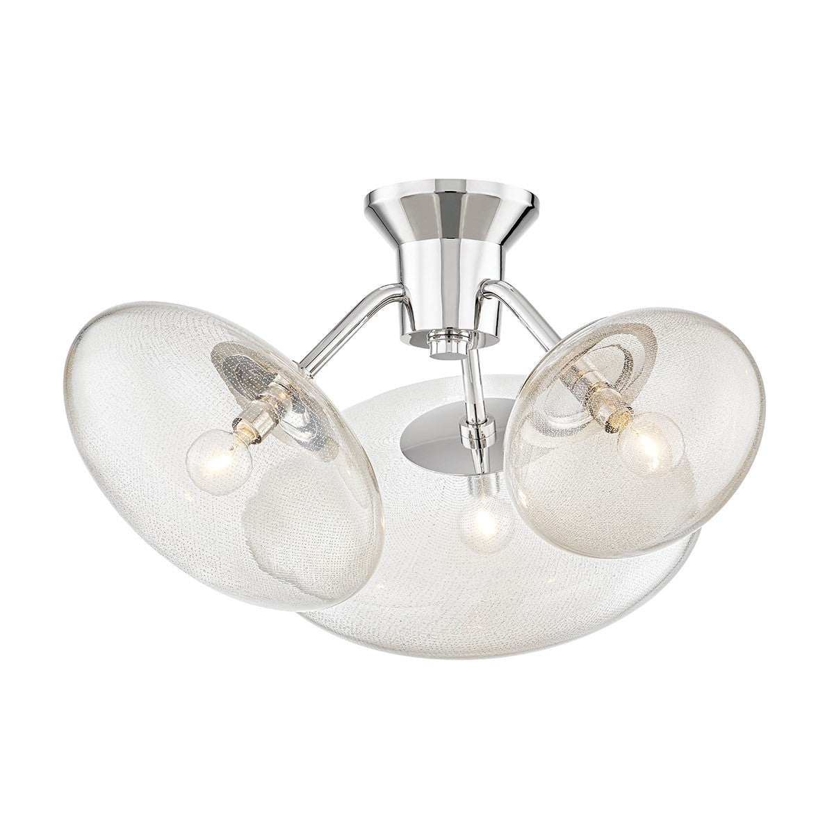 Hudson Valley - KBS1471603-PN - Three Light Semi Flush Mount - Opera - Polished Nickel