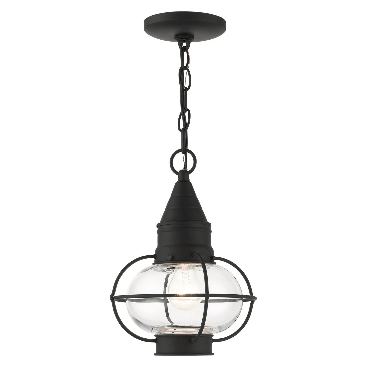 Livex Lighting - 26910-04 - One Light Outdoor Pendant - Newburyport - Black