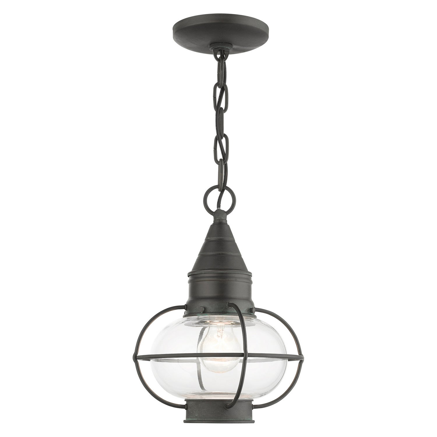 Livex Lighting - 26910-61 - One Light Outdoor Pendant - Newburyport - Charcoal