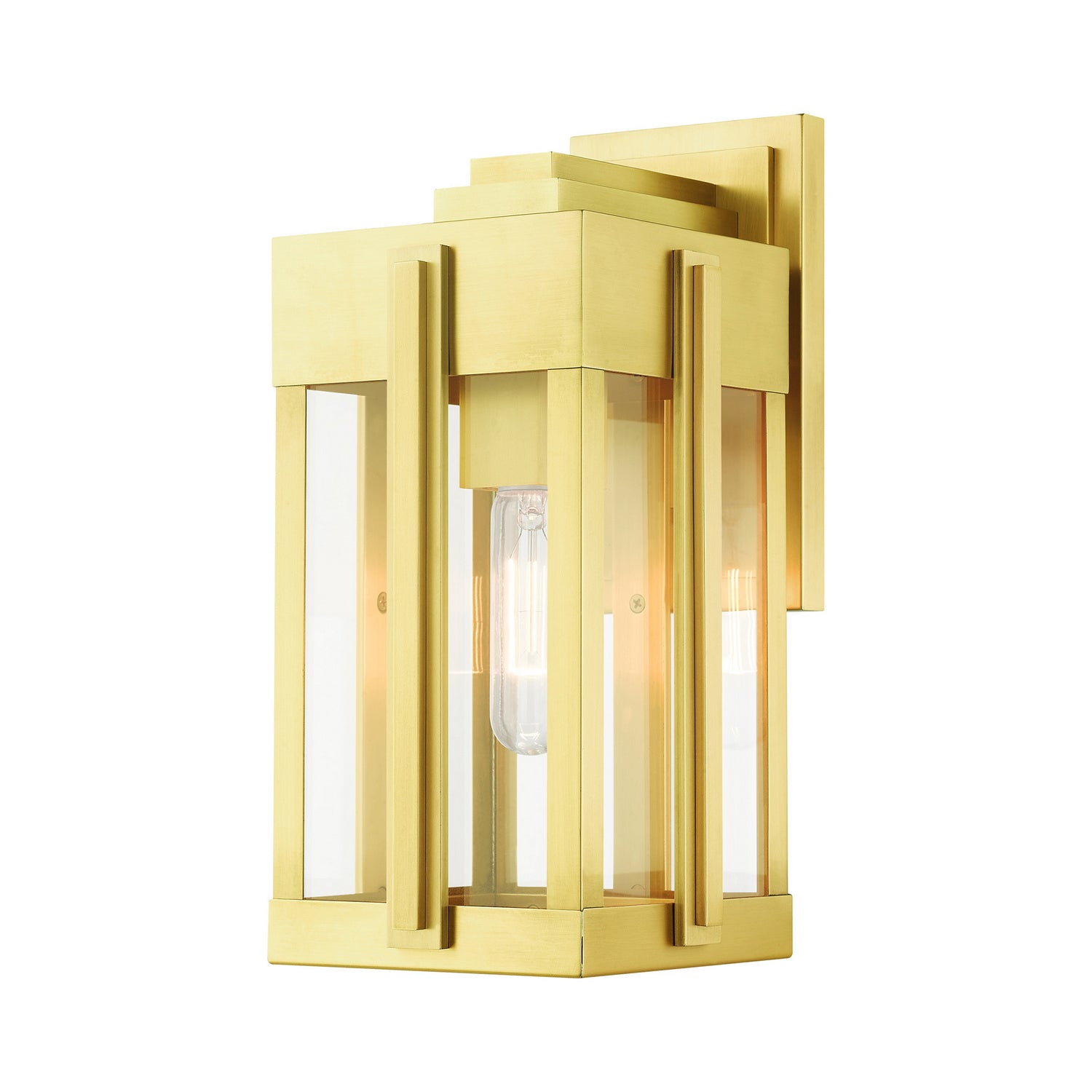 Livex Lighting - 27712-08 - One Light Outdoor Wall Lantern - Lexington - Natural Brass