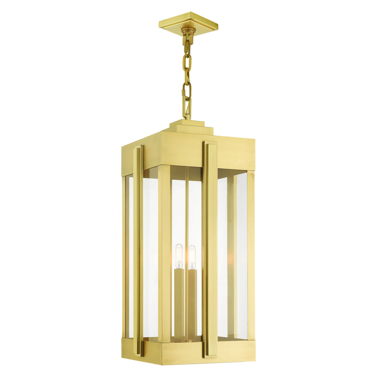 Livex Lighting - 27720-08 - Four Light Outdoor Pendant - Lexington - Natural Brass