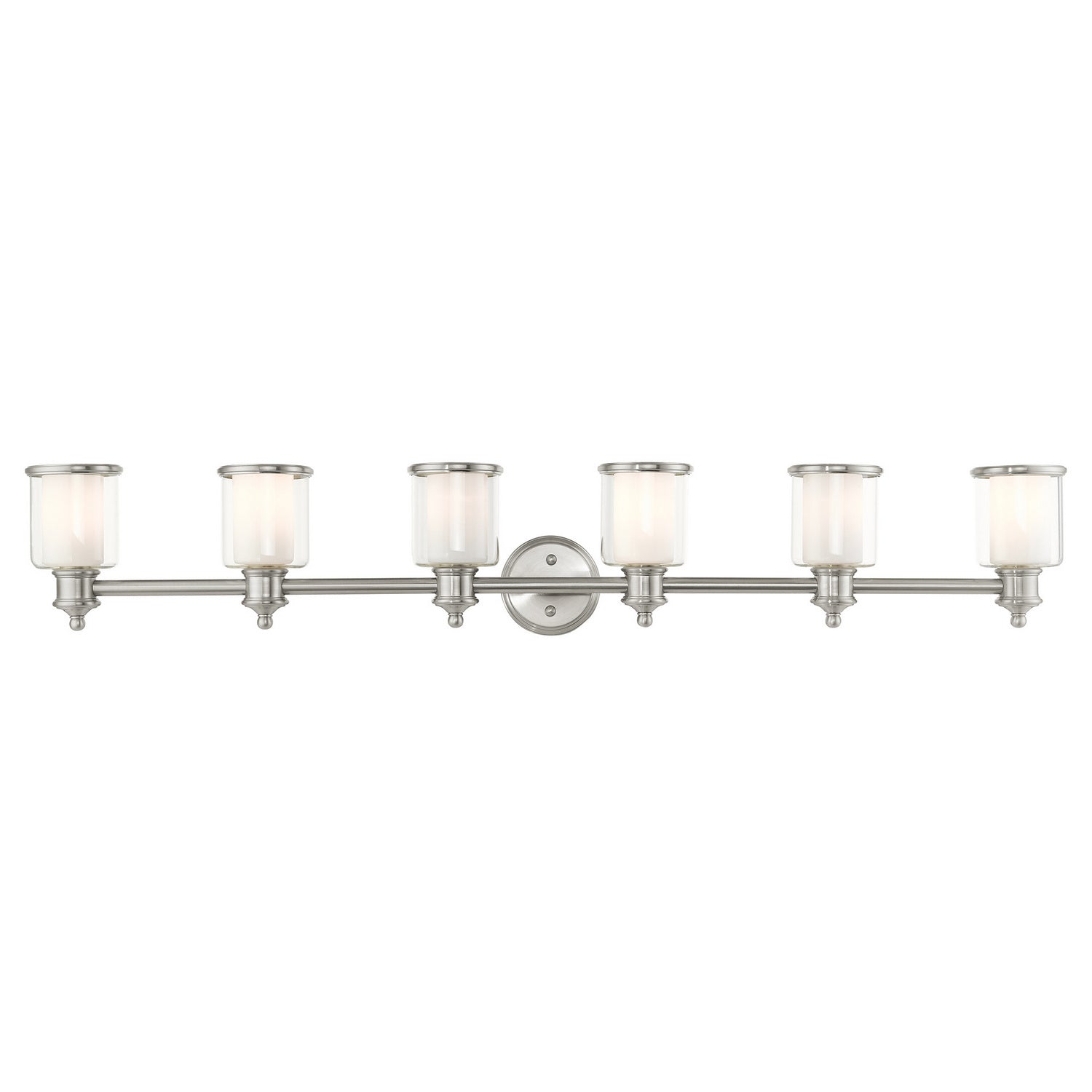 Livex Lighting - 40216-91 - Six Light Vanity - Middlebush - Brushed Nickel