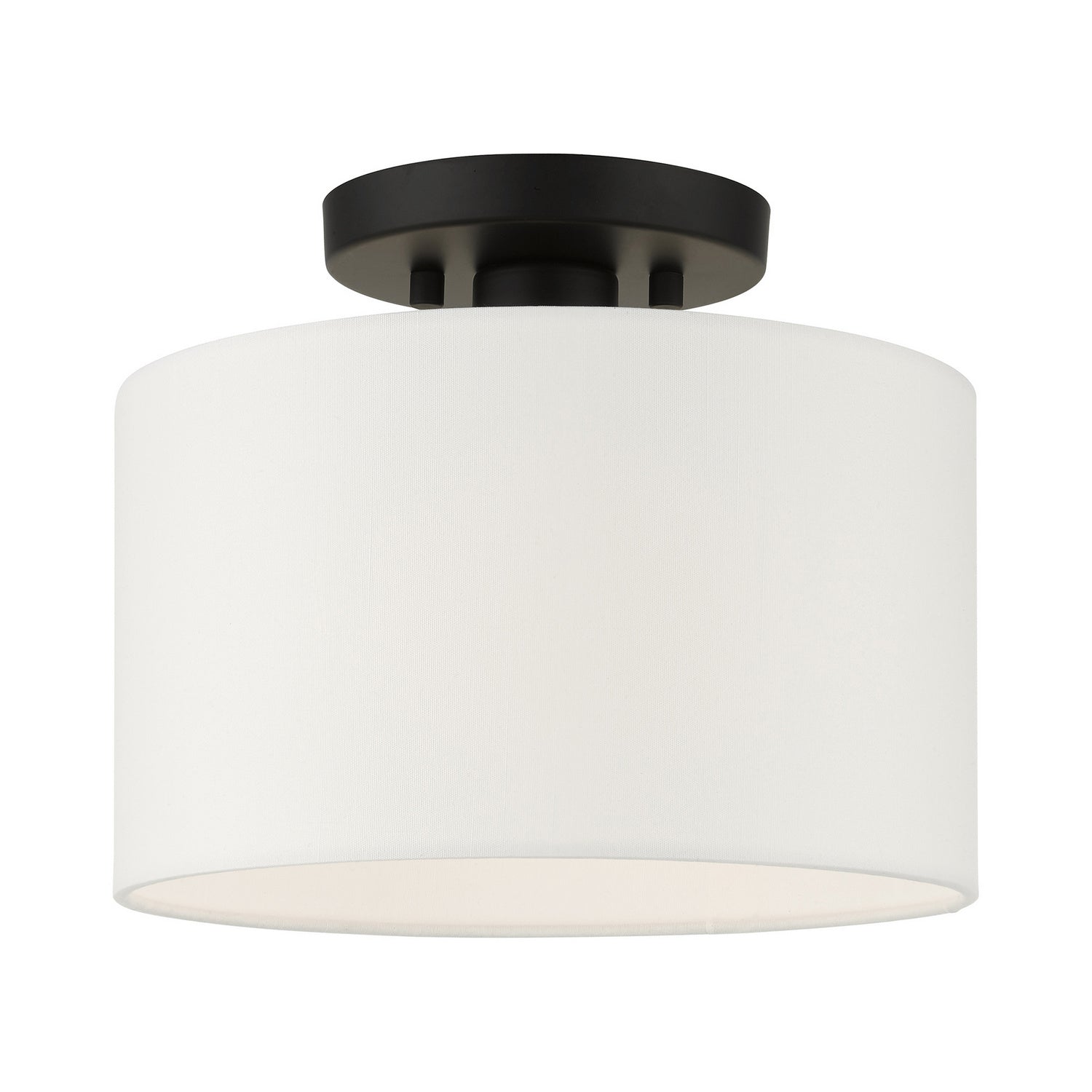 Livex Lighting - 41095-04 - One Light Semi Flush Mount - Meridian - Black