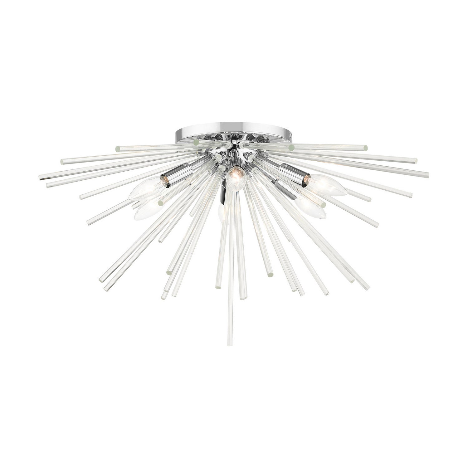 Livex Lighting - 41251-05 - Six Light Flush Mount - Utopia - Polished Chrome