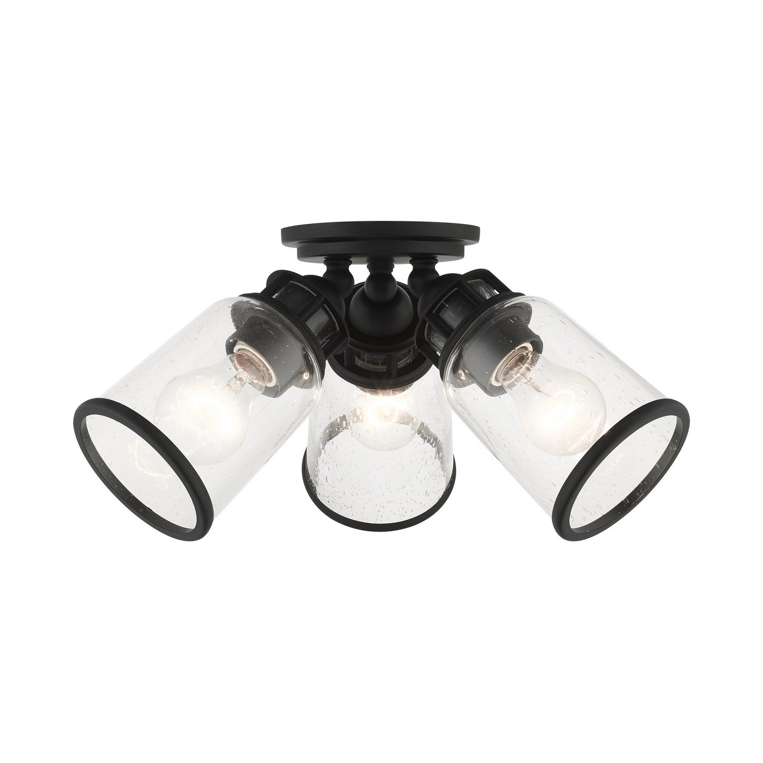 Livex Lighting - 45503-04 - Three Light Flush Mount - Lawrenceville - Black