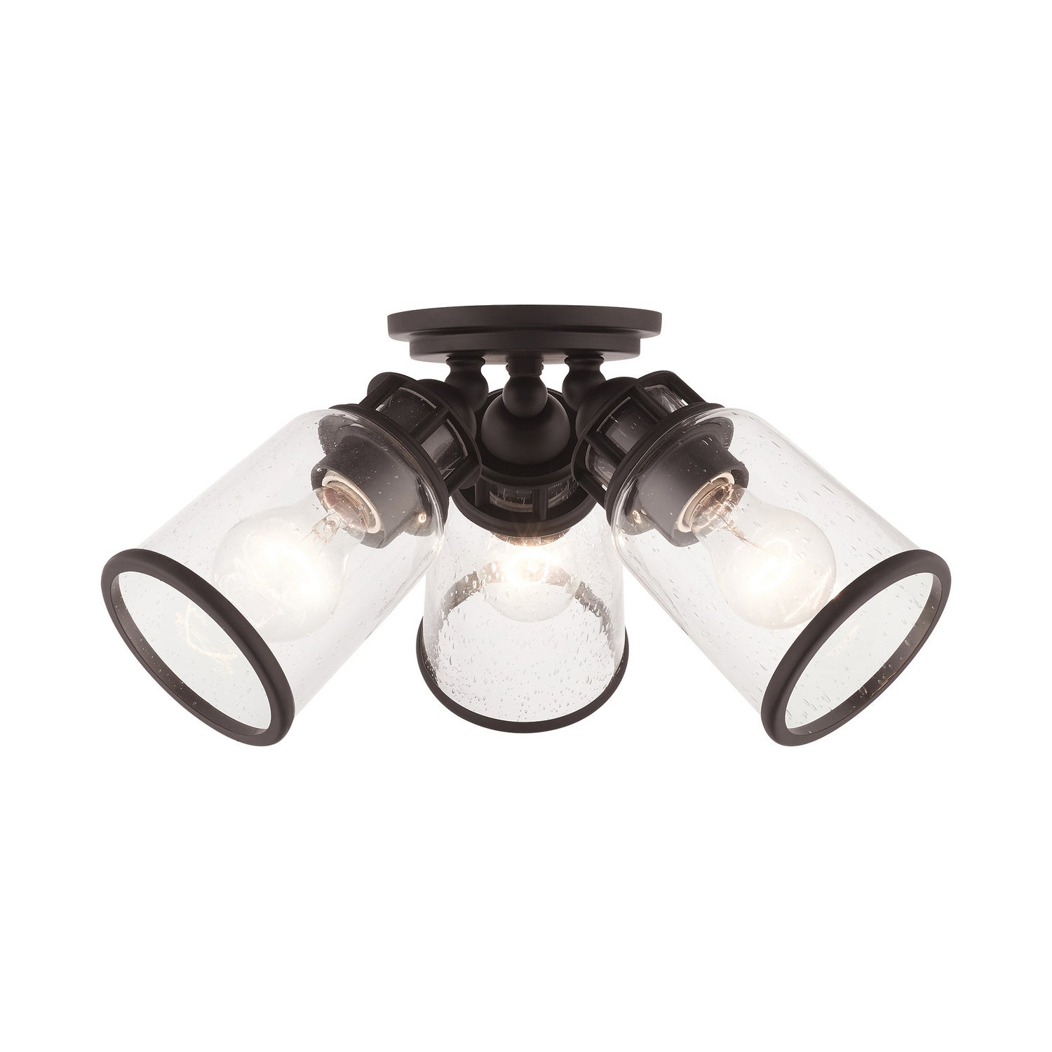 Livex Lighting - 45503-07 - Three Light Flush Mount - Lawrenceville - Bronze
