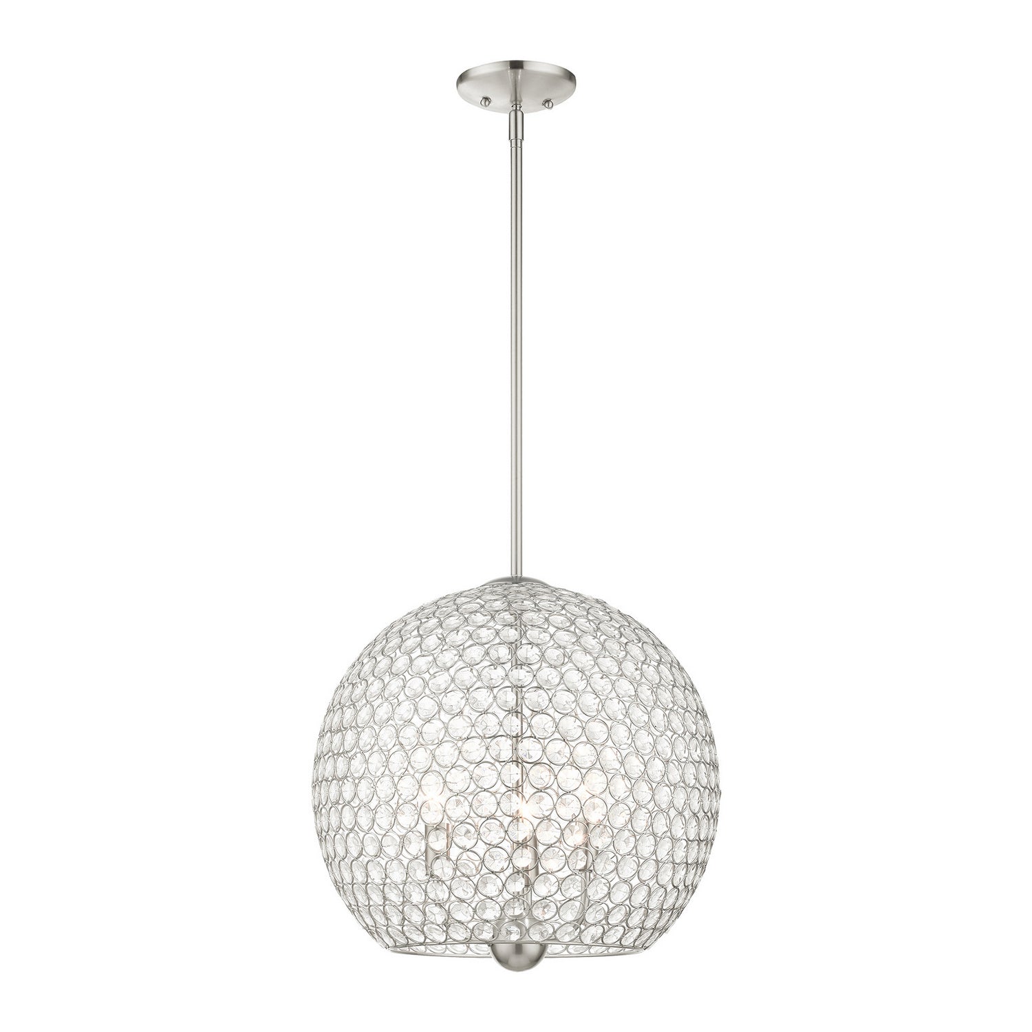 Livex Lighting - 45723-91 - Three Light Pendant - Cassandra - Brushed Nickel