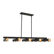 Livex Lighting - 45898-04 - Ten Light Linear Chandelier - Novato - Black