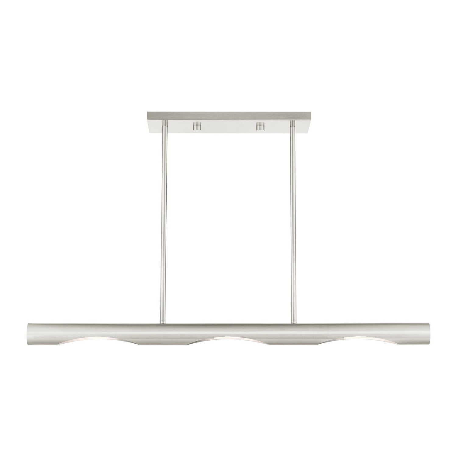 Livex Lighting - 45917-91 - Three Light Linear Chandelier - Acra - Brushed Nickel