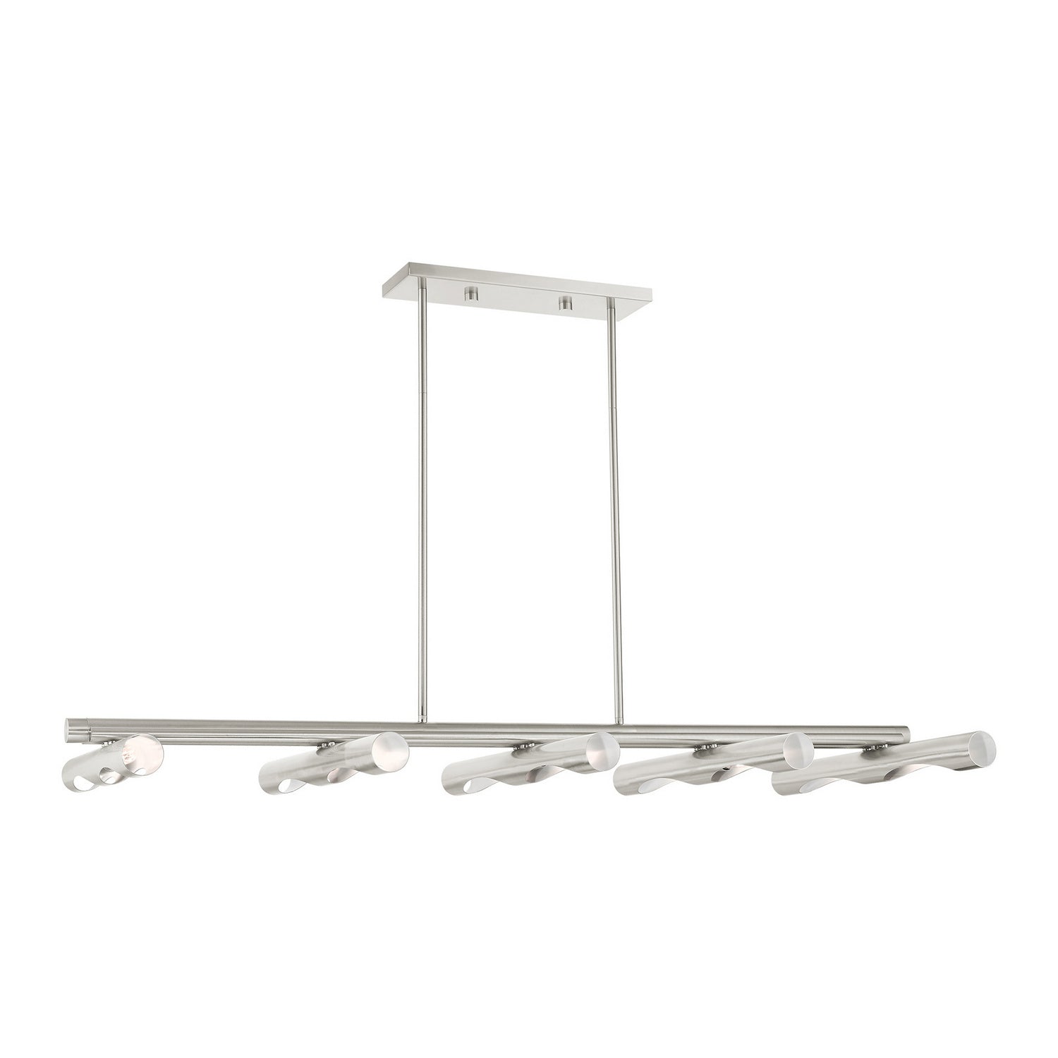 Livex Lighting - 45918-91 - Ten Light Linear Chandelier - Acra - Brushed Nickel