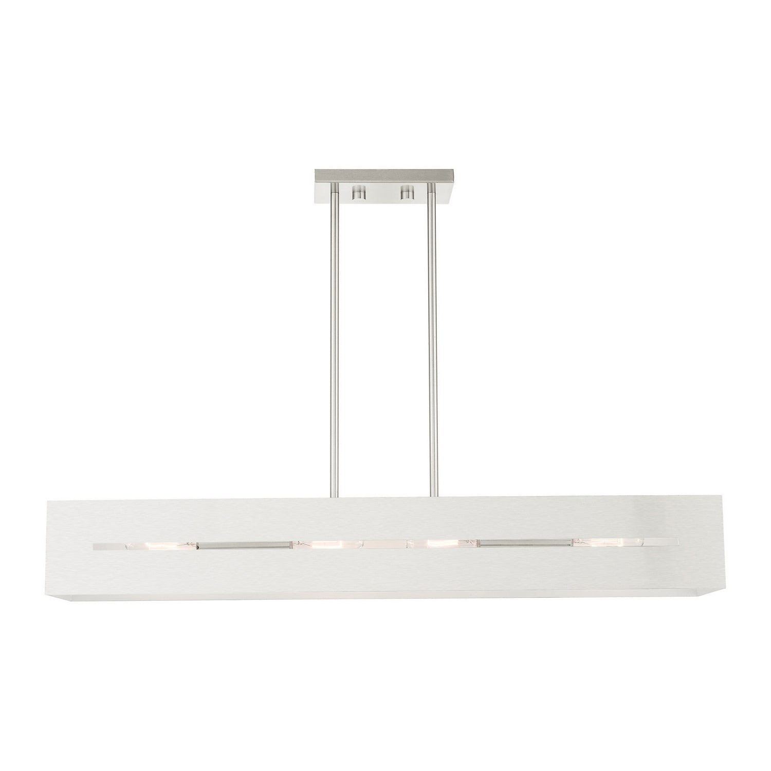 Livex Lighting - 45957-91 - Four Light Linear Chandelier - Soma - Brushed Nickel