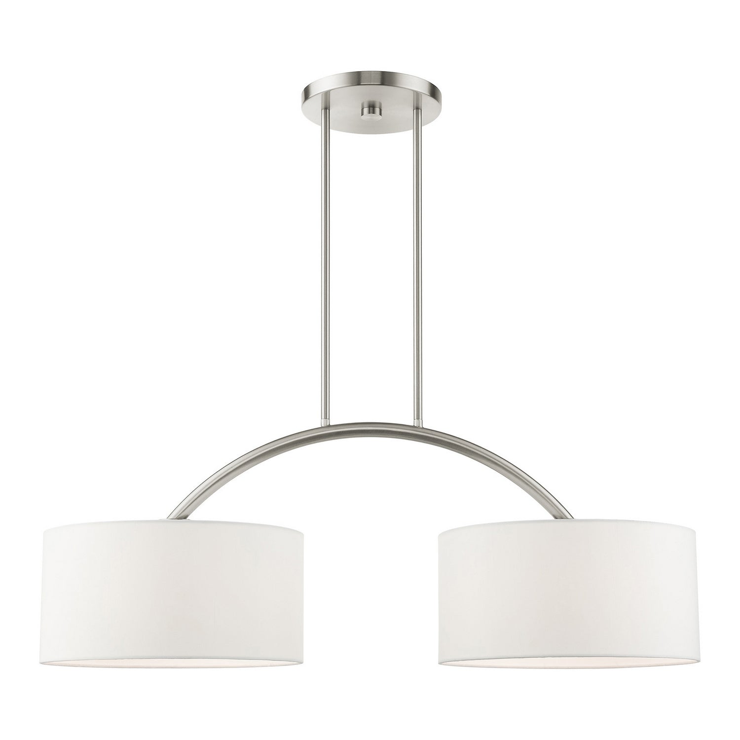 Livex Lighting - 45982-91 - Two Light Linear Chandelier - Meridian - Brushed Nickel
