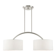 Livex Lighting - 45982-91 - Two Light Linear Chandelier - Meridian - Brushed Nickel