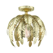 Livex Lighting - 46231-28 - One Light Semi Flush Mount - Acanthus - Hand Applied Winter Gold