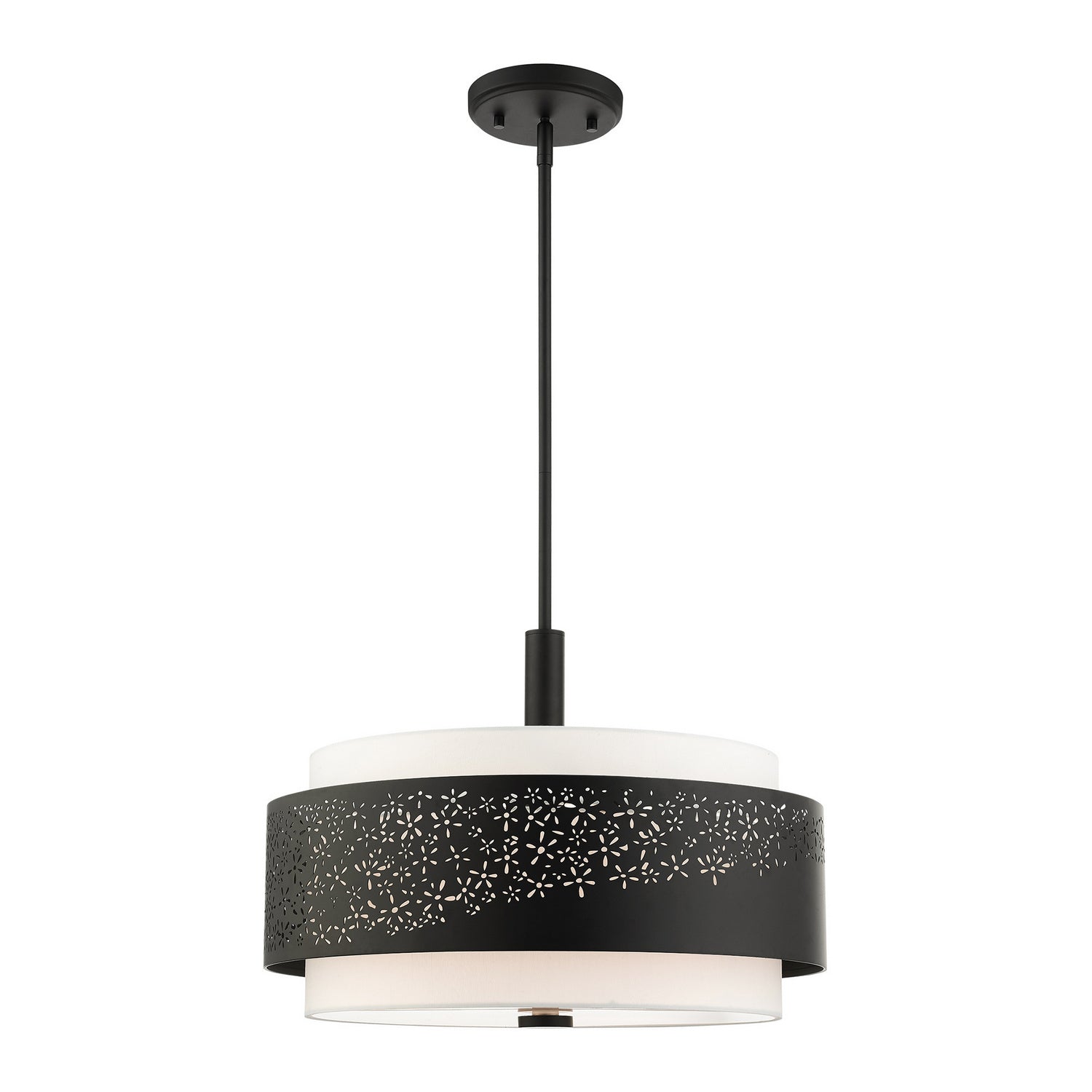 Livex Lighting - 46254-04 - Four Light Chandelier - Noria - Black