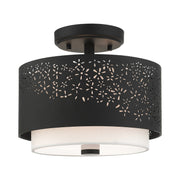 Livex Lighting - 46267-04 - Two Light Semi Flush Mount - Noria - Black