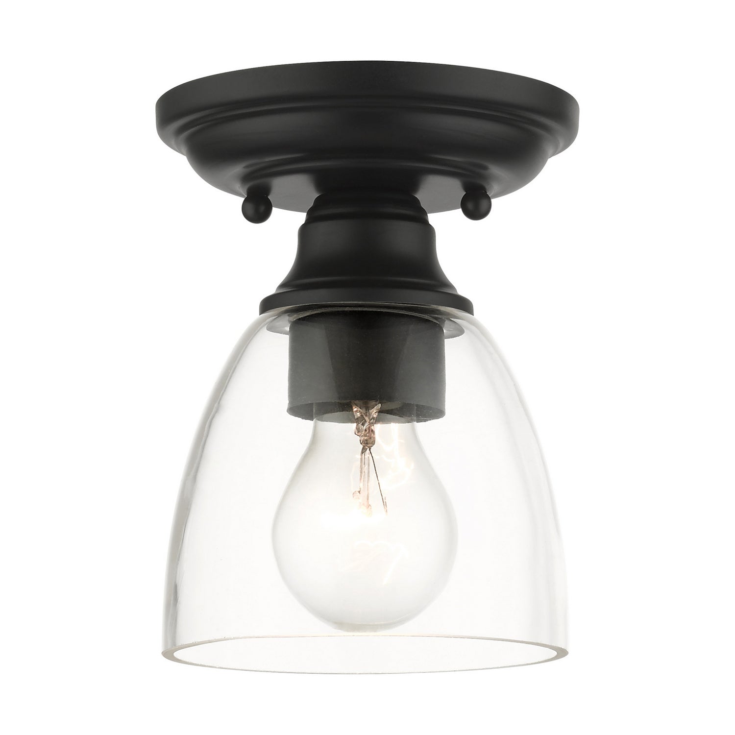 Livex Lighting - 46331-04 - One Light Flush Mount - Montgomery - Black