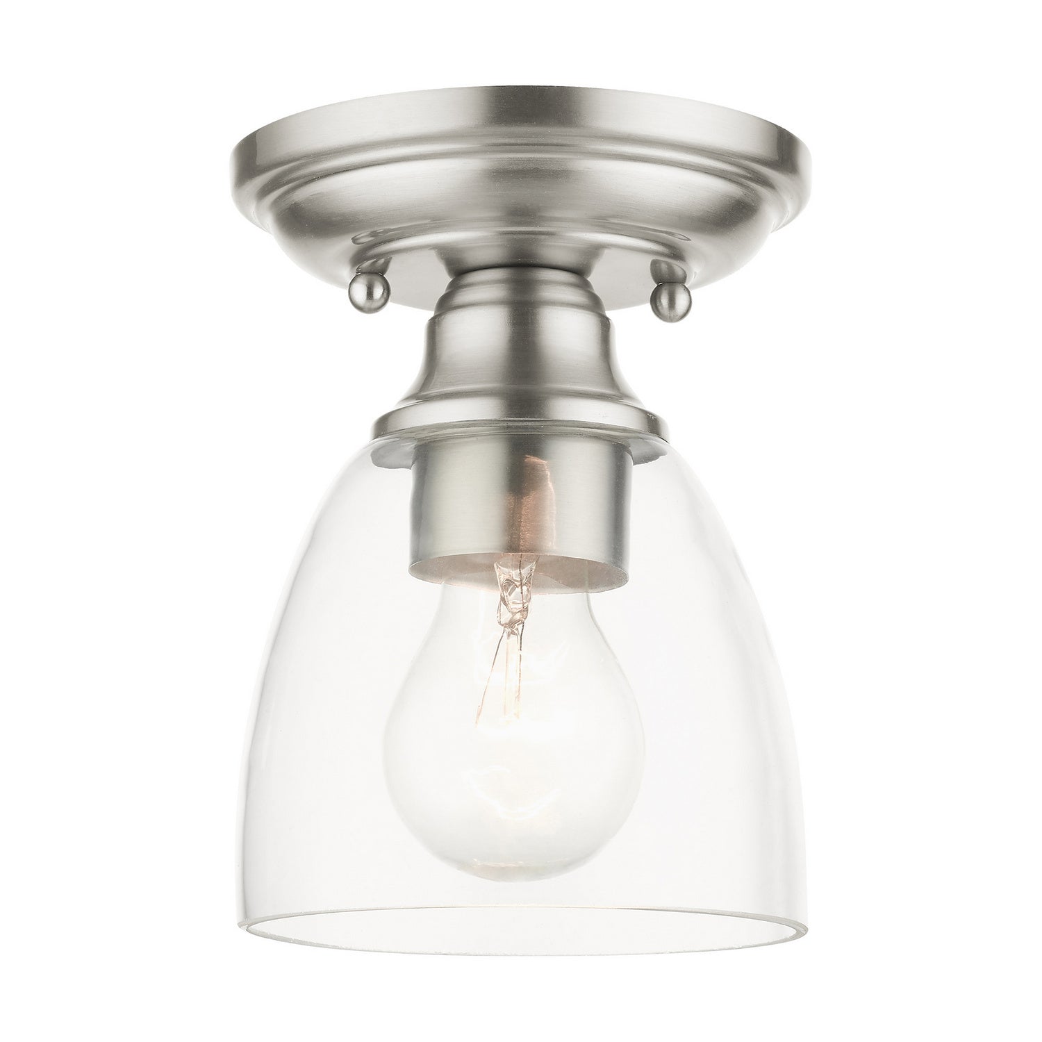 Livex Lighting - 46331-91 - One Light Flush Mount - Montgomery - Brushed Nickel