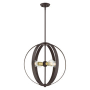 Livex Lighting - 46415-07 - Four Light Chandelier - Modesto - Bronze w/ Satin Brasss