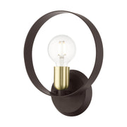 Livex Lighting - 46421-07 - One Light Wall Sconce - Modesto - Bronze w/ Satin Brasss