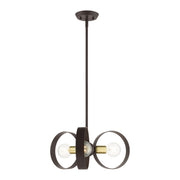 Livex Lighting - 46423-07 - Three Light Chandelier - Modesto - Bronze w/ Satin Brasss