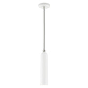 Livex Lighting - 46751-03 - One Light Pendant - Ardmore - White w/ Brushed Nickels