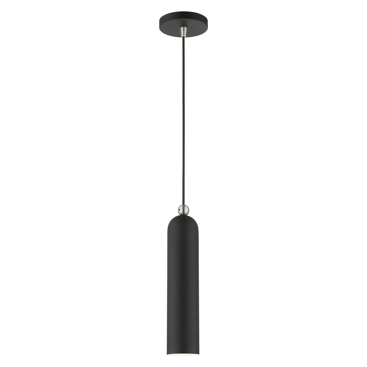 Livex Lighting - 46751-04 - One Light Pendant - Ardmore - Black w/ Brushed Nickels